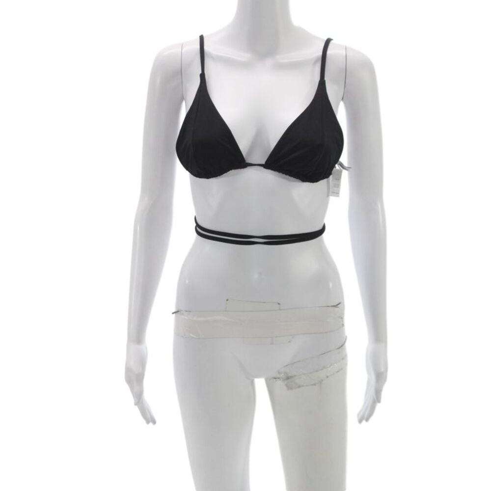 Weworewhat Womens Black Bikini Top Size XL